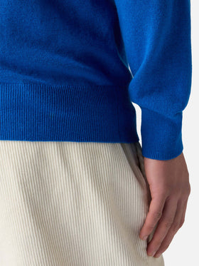 Crewneck sweater Regent in bluette BLENDED CASHMERE