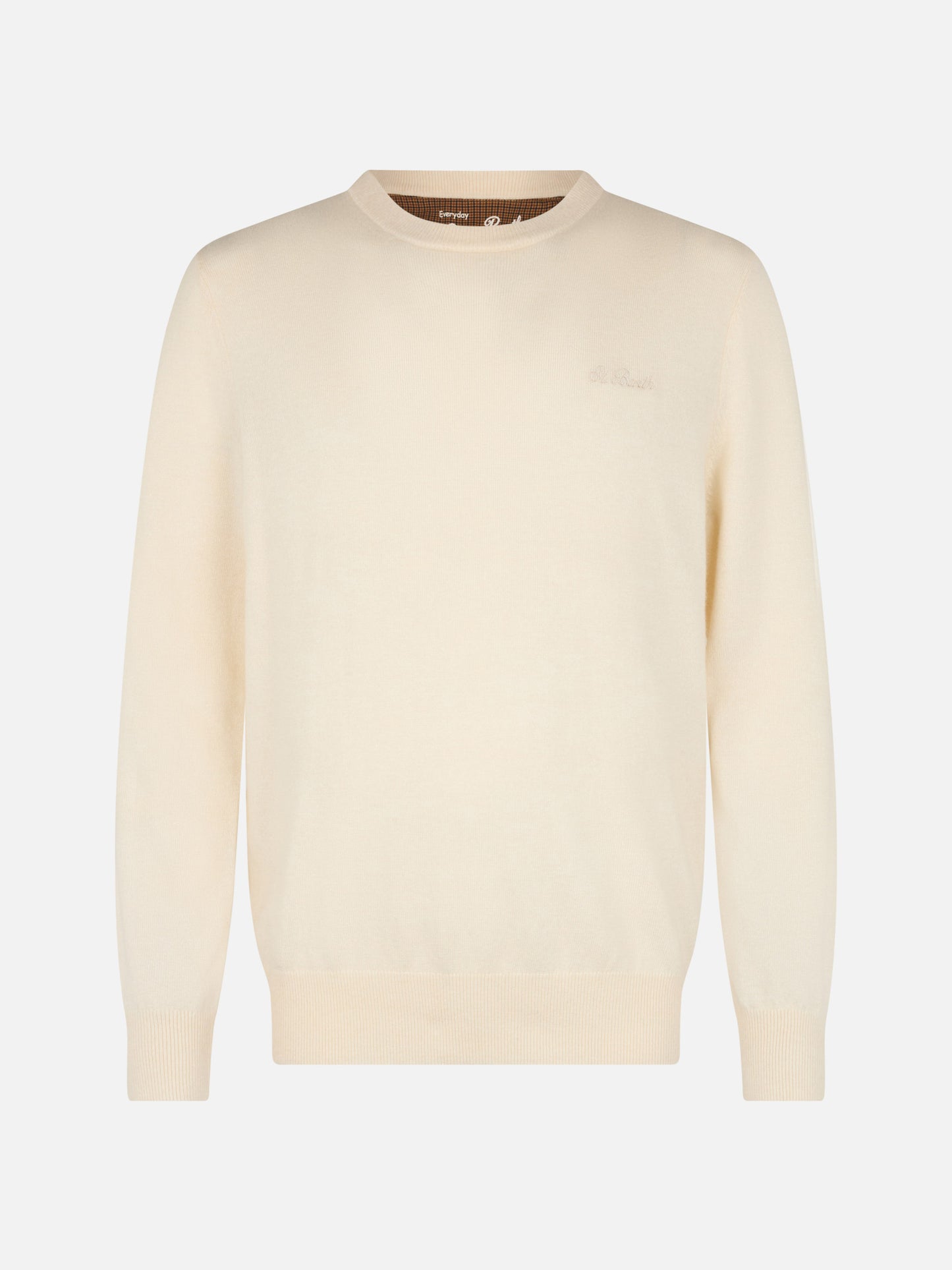 Man white crewneck cashmere blend sweater Regent - MC2 Saint Barth