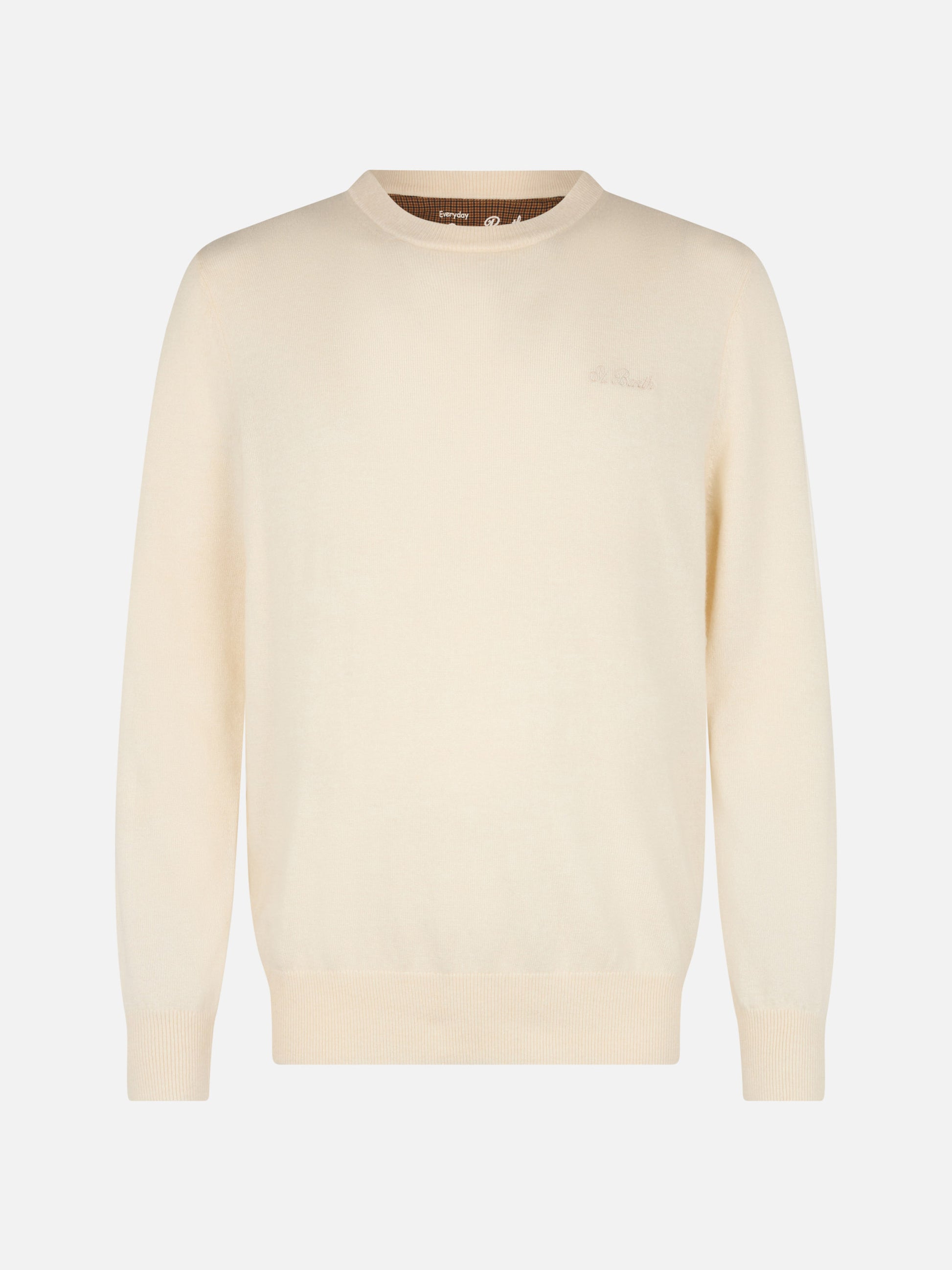 Man white crewneck cashmere blend sweater Regent - MC2 Saint Barth