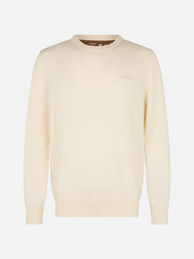 Man white crewneck cashmere blend sweater Regent - MC2 Saint Barth