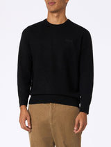 Maglione da uomo in lambswool nero Regent