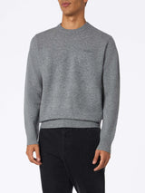 Man mélange grey lambswool sweater Regent