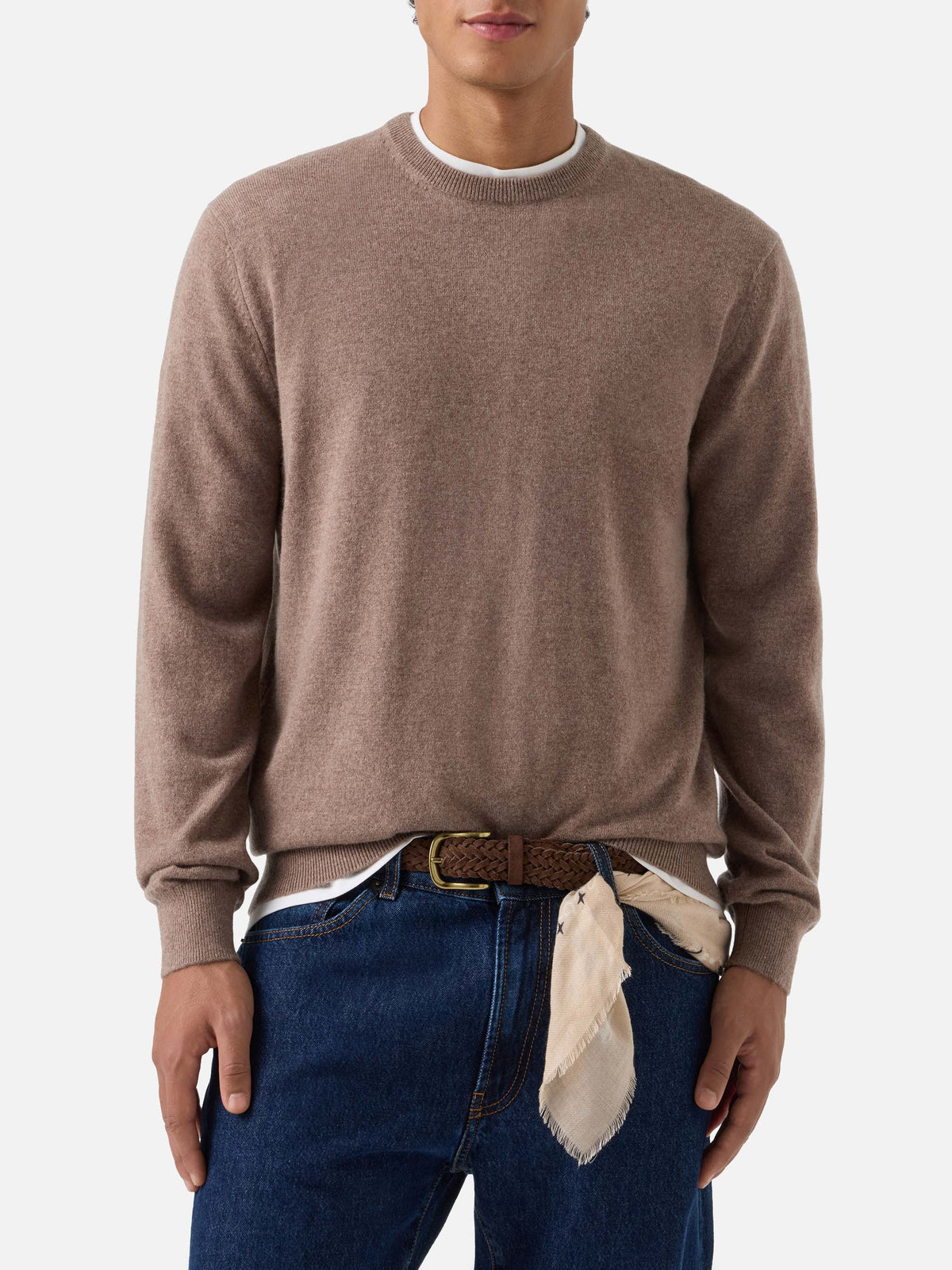 Girocollo in cashmere Regent beige