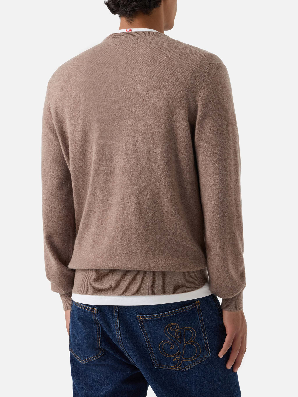 Girocollo in cashmere Regent beige