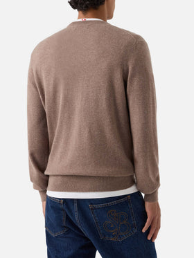 Girocollo in cashmere Regent beige