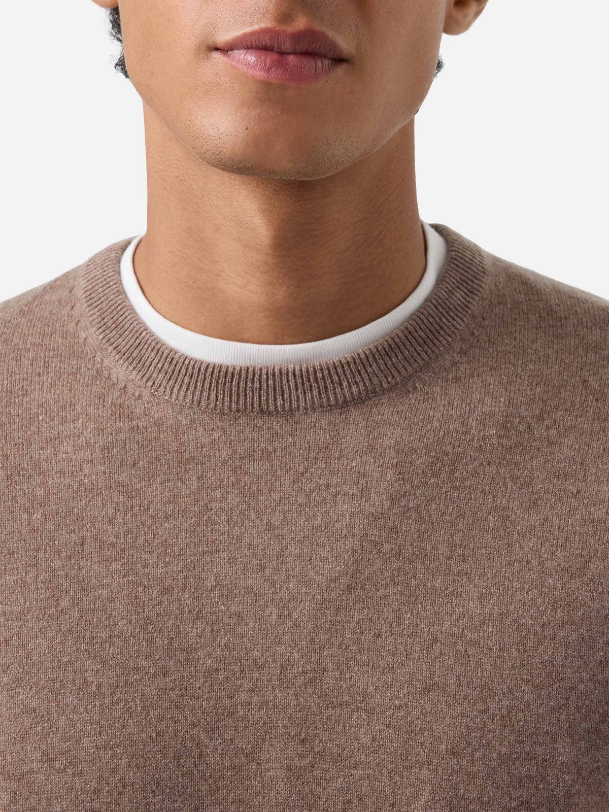 Girocollo in cashmere Regent beige