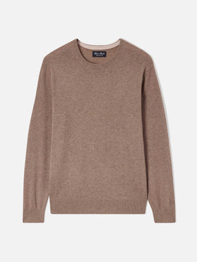 Girocollo in cashmere Regent beige