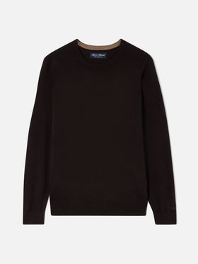 Girocollo Regent in cashmere marrone