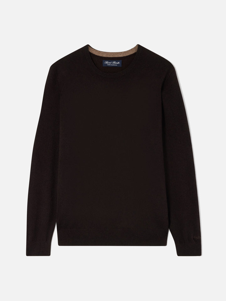 Girocollo Regent in cashmere marrone