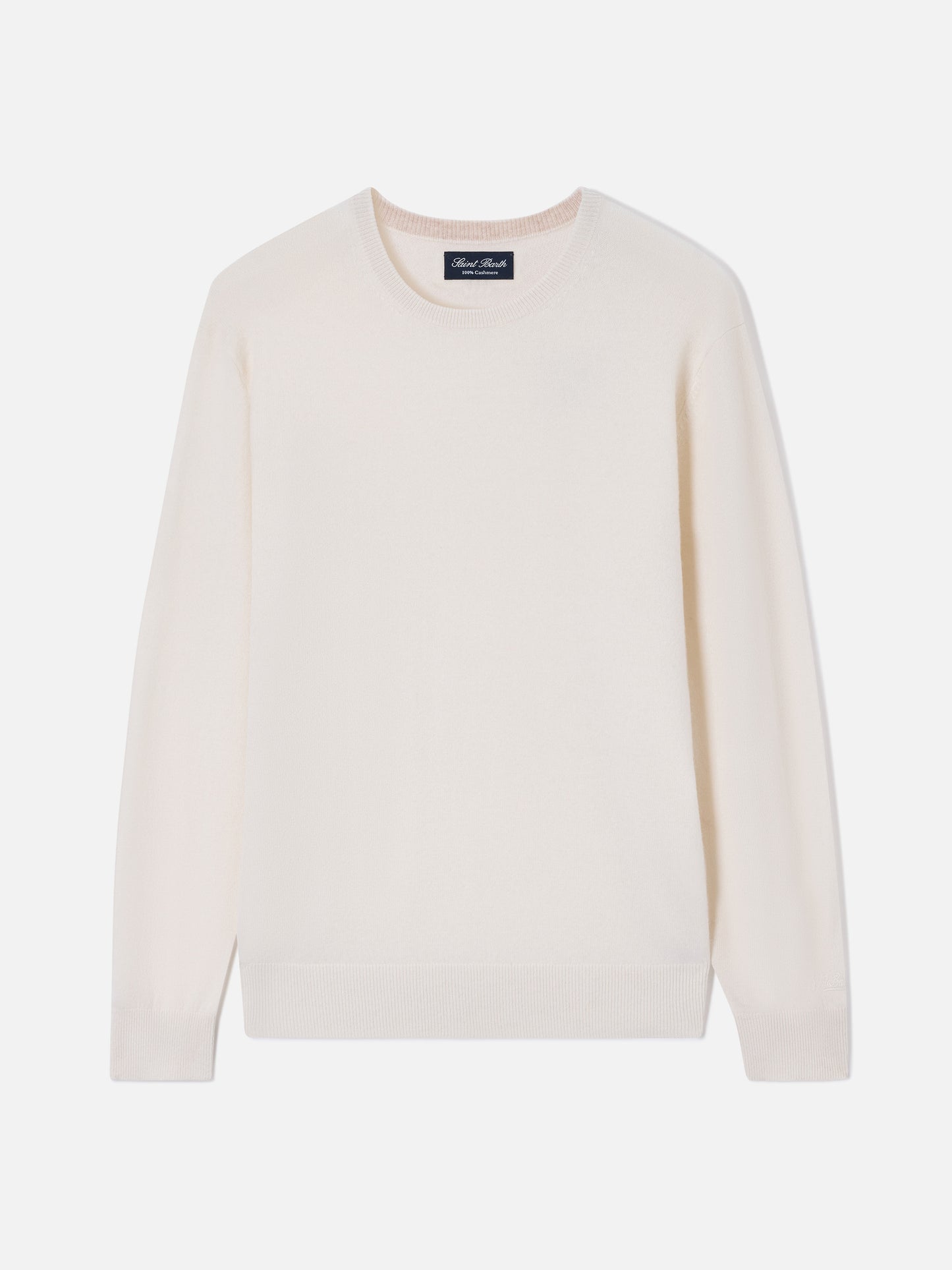 Girocollo Regent in cashmere bianco