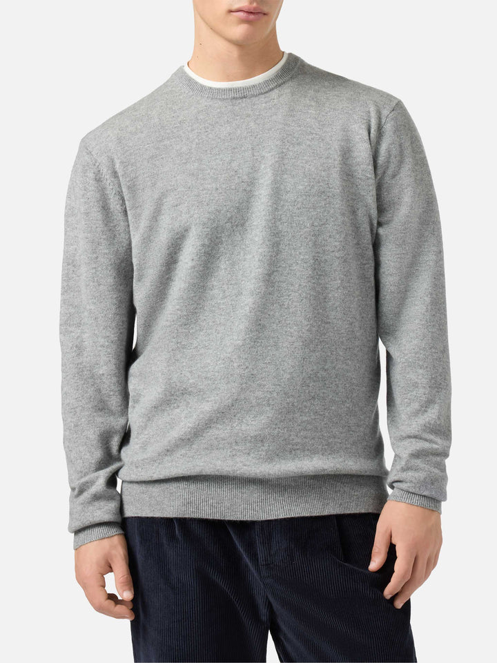 Maglione Regent in 100% CASHMERE grigio melange