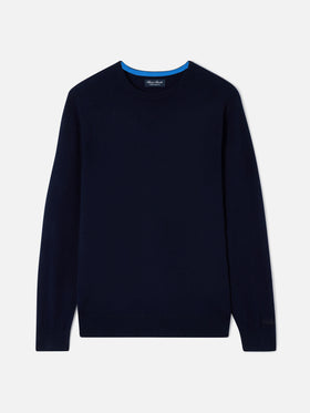 Girocollo Regent in cashmere blu navy