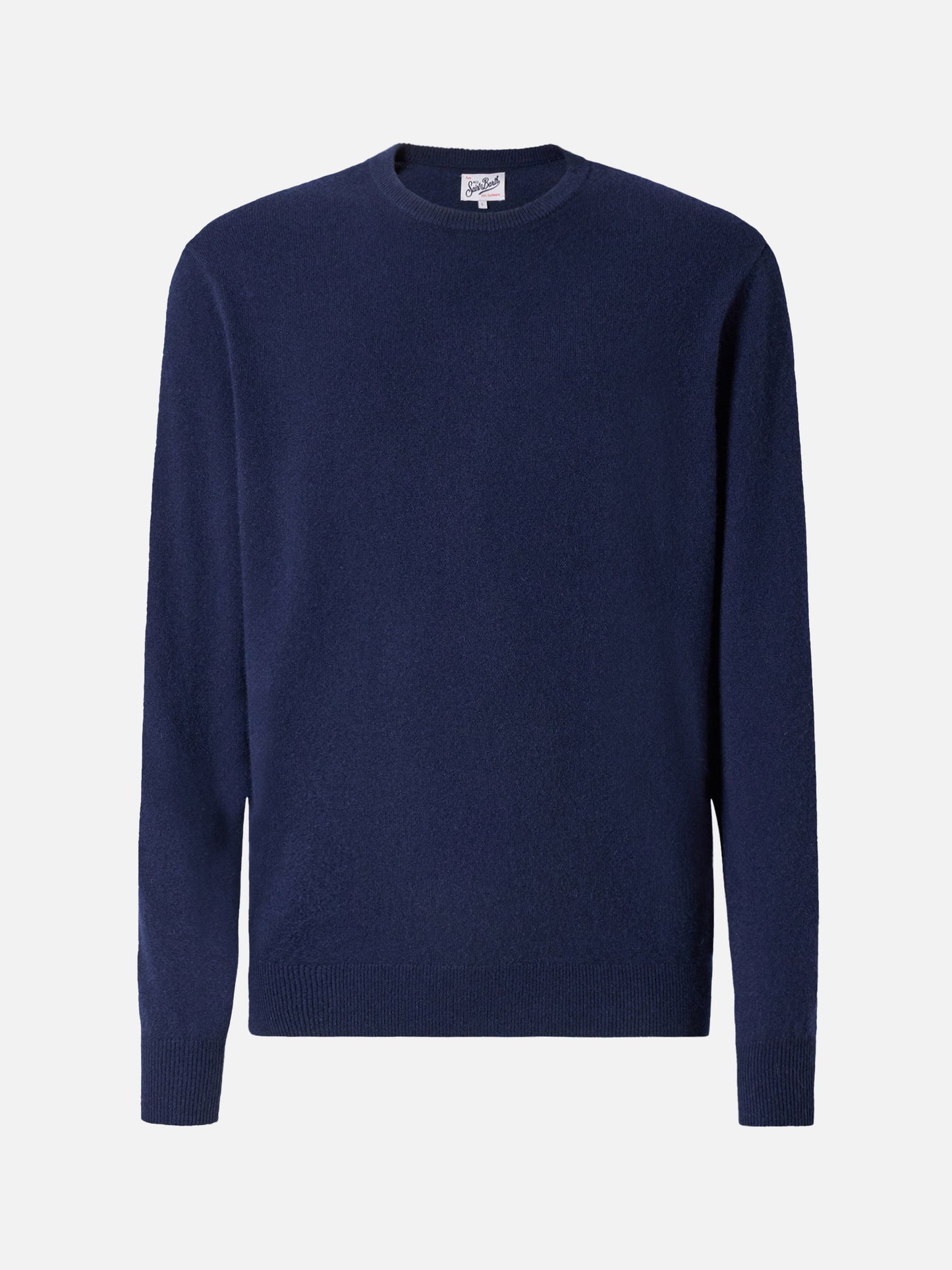 Regent crewneck sweater in 100% navy blue CASHMERE