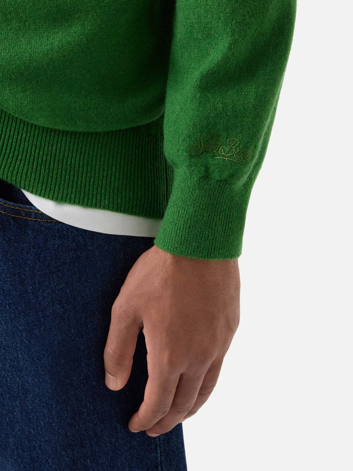 Green Regent cashmere crewneck