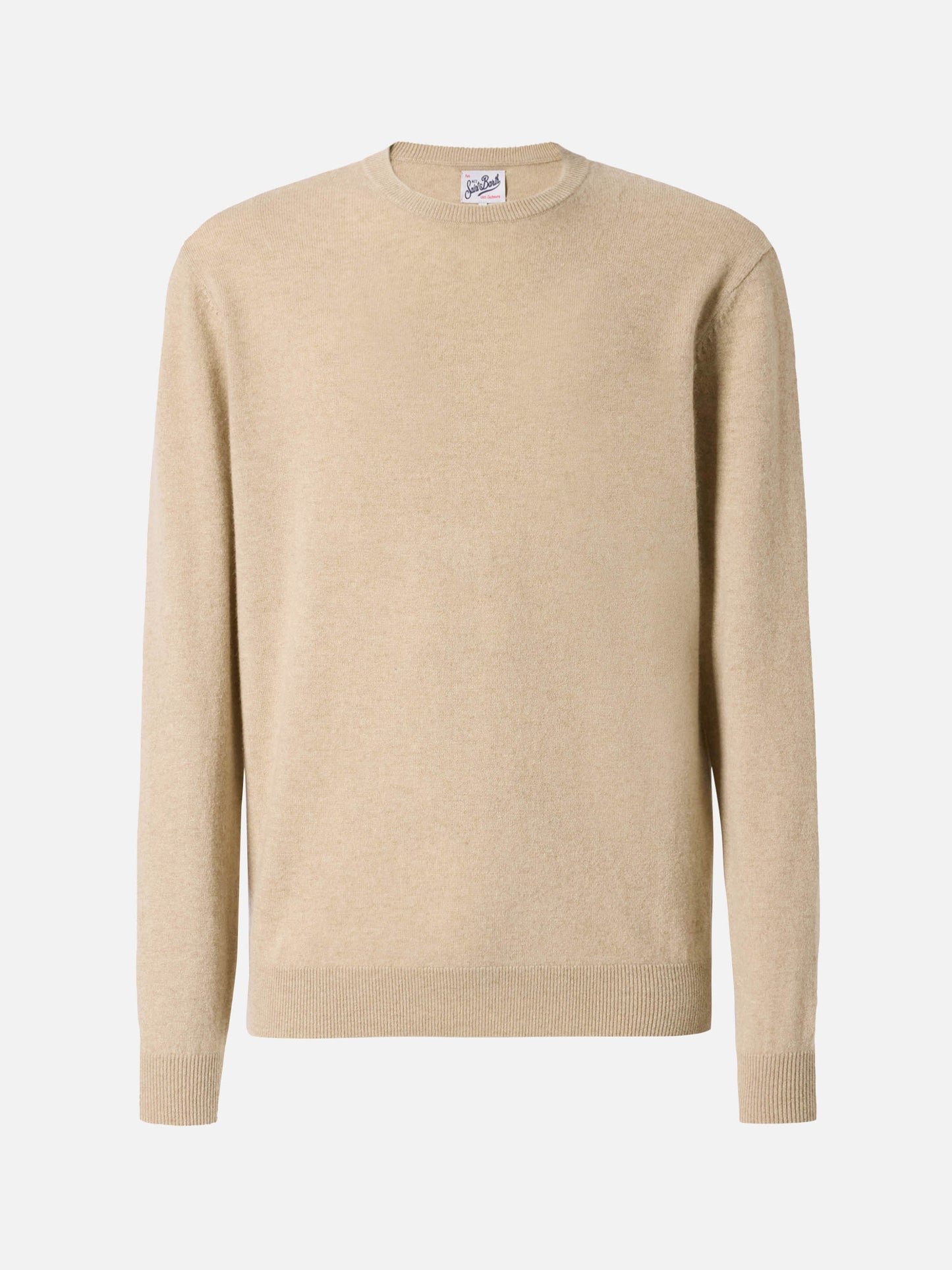 Regent crewneck sweater in beige 100% CASHMERE