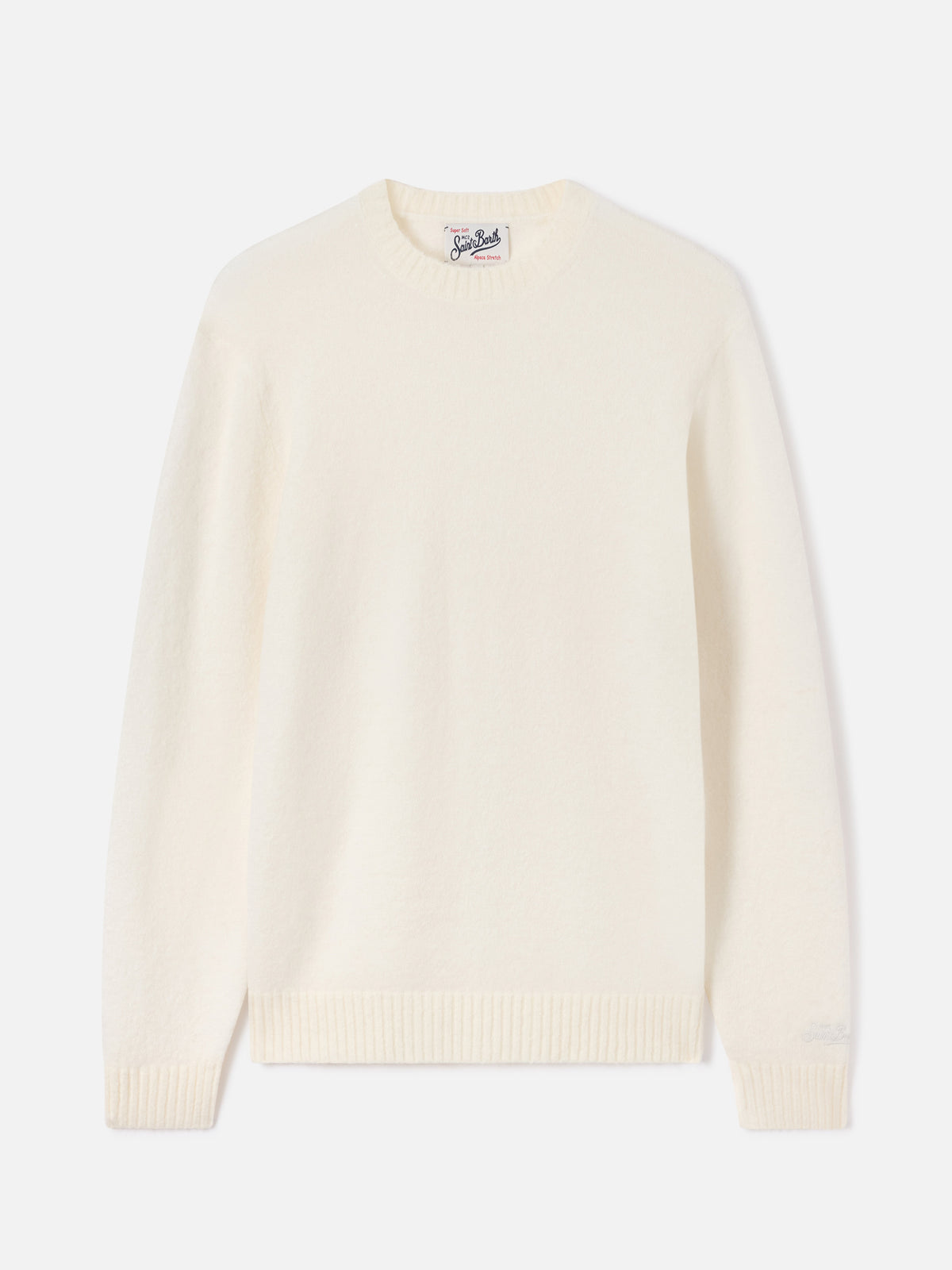 Off white Regent Rundhals-Pullover aus Alpaka-Mischung 