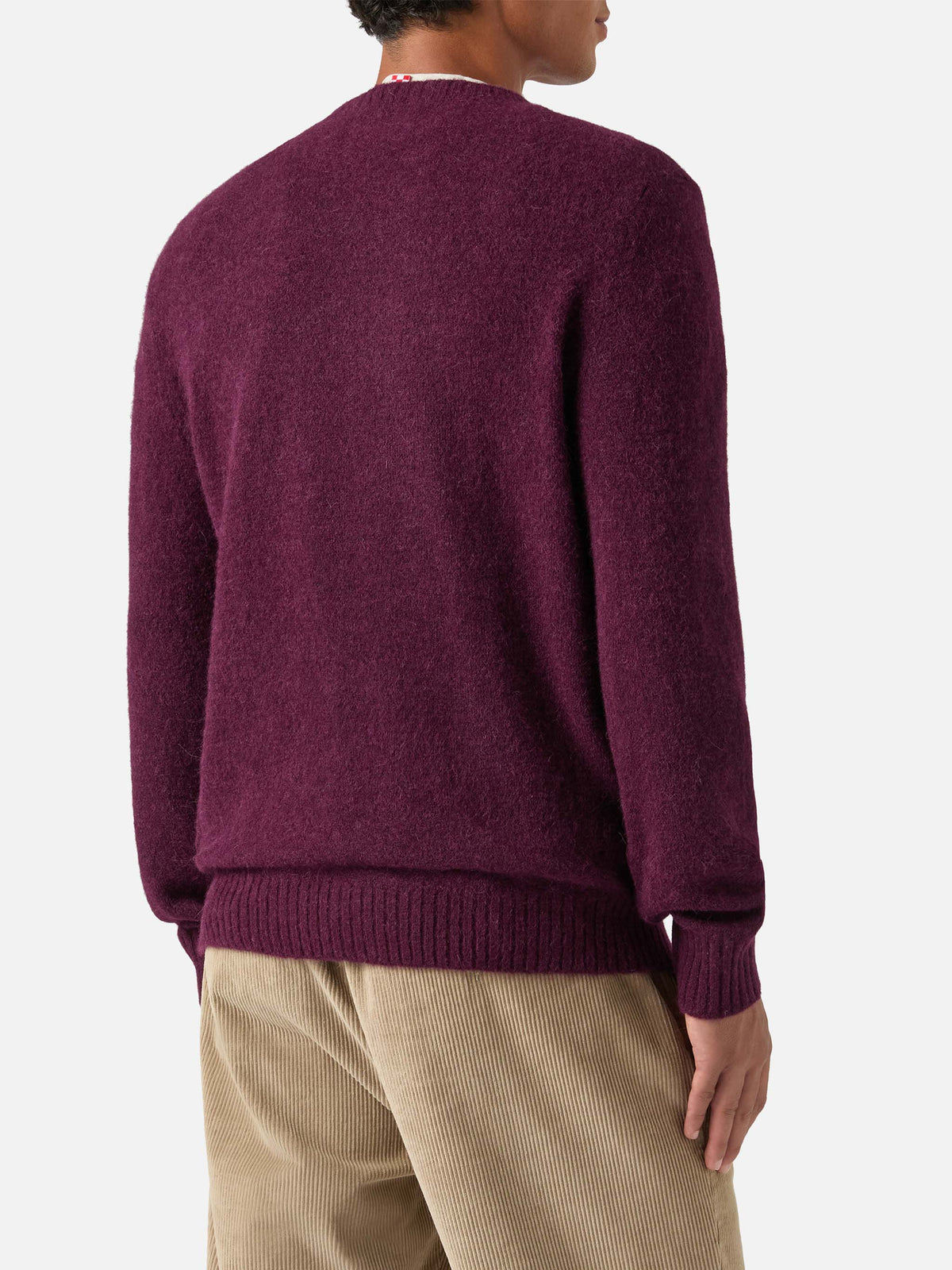 Burgundy Regent alpaca blend crewneck