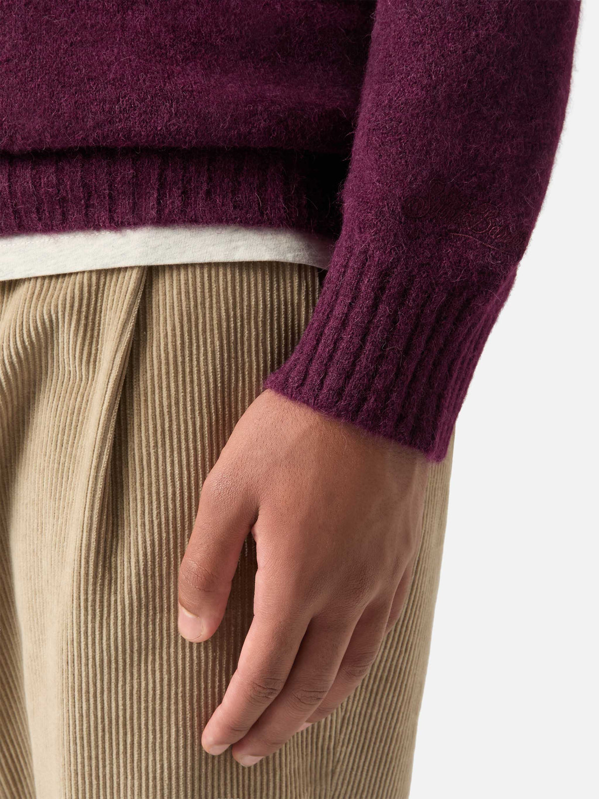 Burgundy Regent alpaca blend crewneck