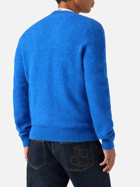 Blue Regent alpaca blend crewneck
