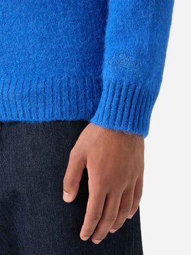 Blue Regent alpaca blend crewneck