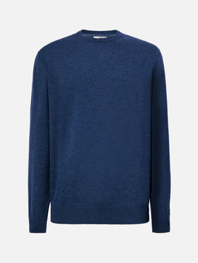 Maglione Regent in LANA MERINO e CASHMERE azzurro denim