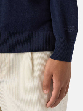 Maglione Regent inLANA MERINO e CASHMERE blu notte