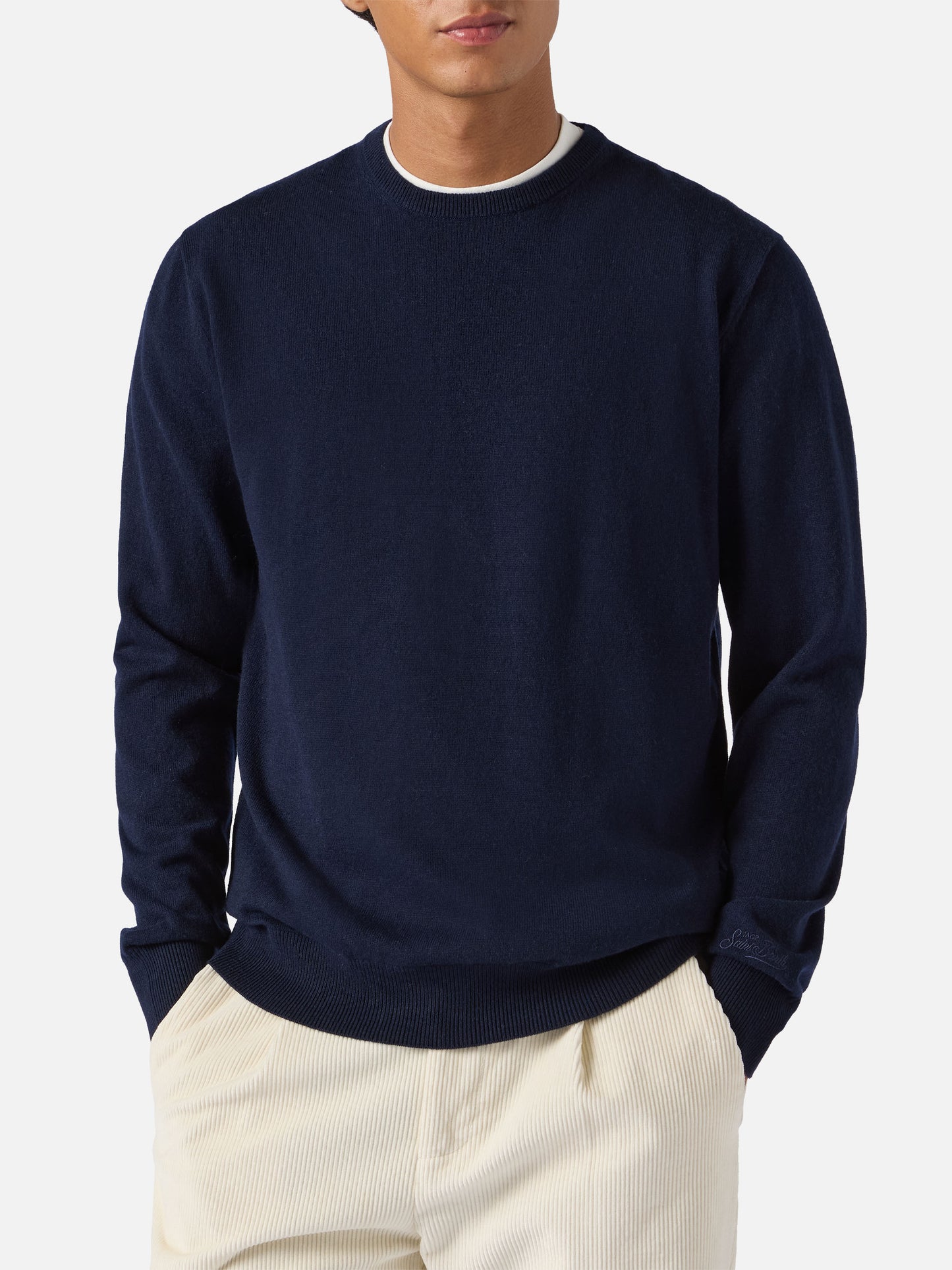 Maglione Regent inLANA MERINO e CASHMERE blu notte