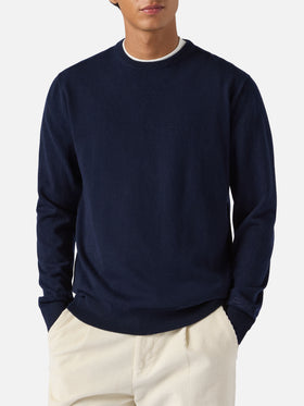Maglione Regent inLANA MERINO e CASHMERE blu notte