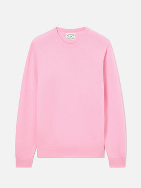 Jersey de cuello redondo Pink Regent en lana de cordero 