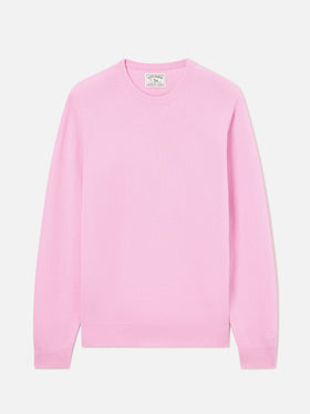 Maglia girocollo Regent rosa in lambswool