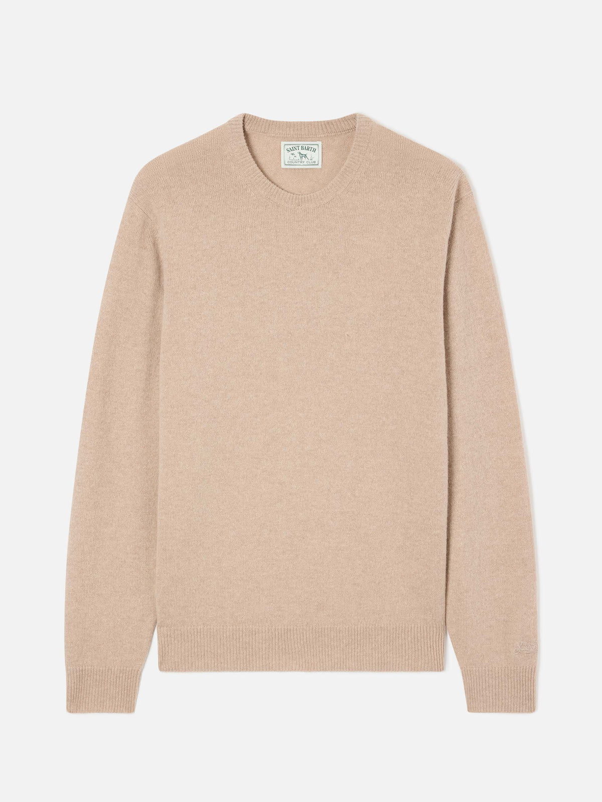 Beige Regent lambswool crewneck