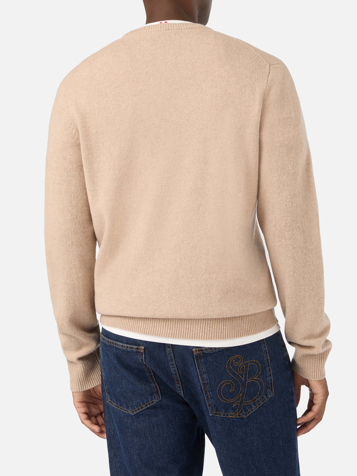 Beige Regent lambswool crewneck