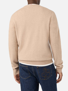 Beige Regent lambswool crewneck