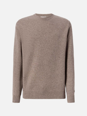 Regent Pullover aus 100 % Lammwolle in Nussbraun