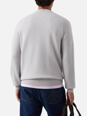 Jersey de cuello redondo Grey Regent en lana de cordero 