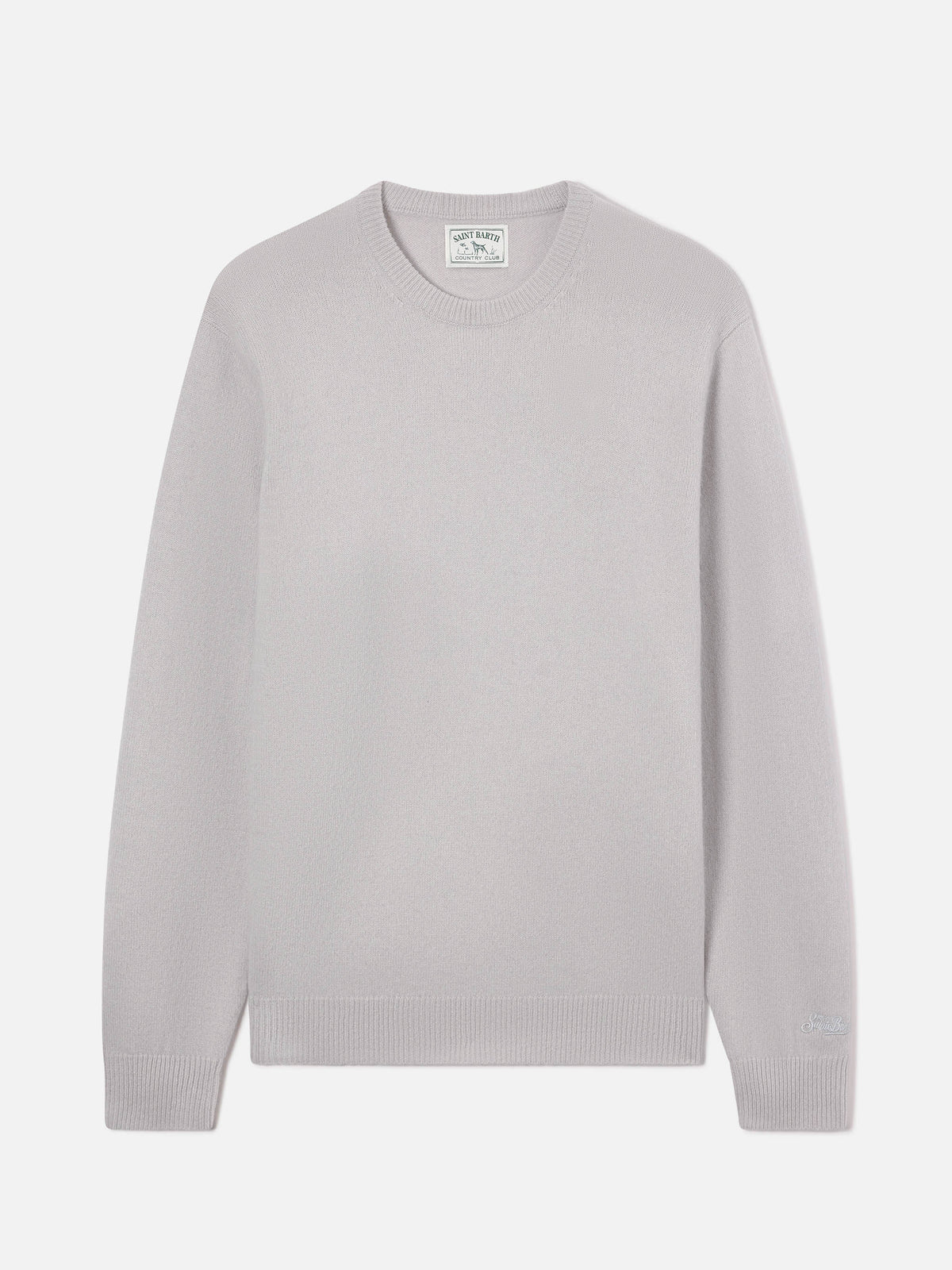 Jersey de cuello redondo Grey Regent en lana de cordero 