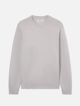 Jersey de cuello redondo Grey Regent en lana de cordero 