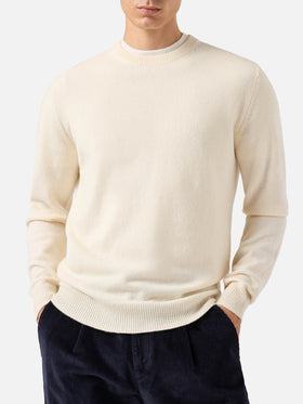 Regent 100% LAMBSWOOL sweater in white