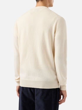 Regent 100% LAMBSWOOL sweater in white