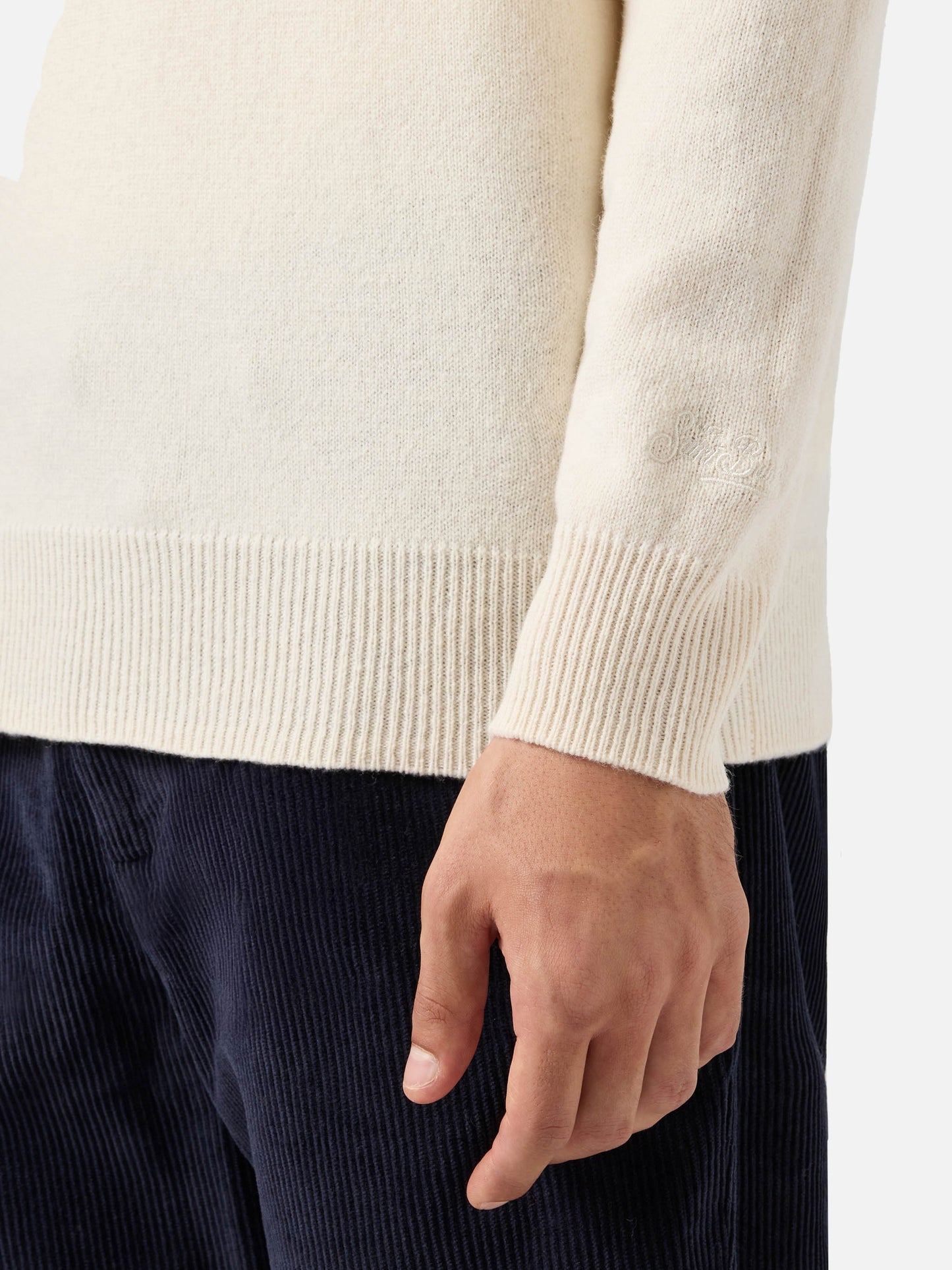 Regent 100% LAMBSWOOL sweater in white