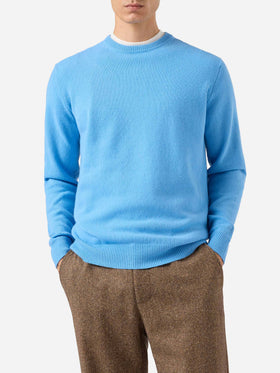 Regent Pullover aus 100 % Lammwolle in Staubblau