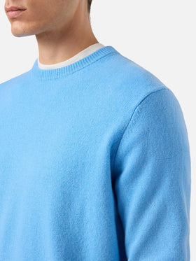 Regent Pullover aus 100 % Lammwolle in Staubblau