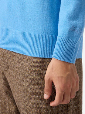 Regent Pullover aus 100 % Lammwolle in Staubblau