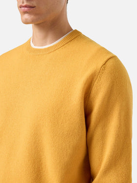 Maglione Regent in 100% LAMBSWOOL giallo ocra