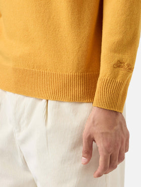 Maglione Regent in 100% LAMBSWOOL giallo ocra