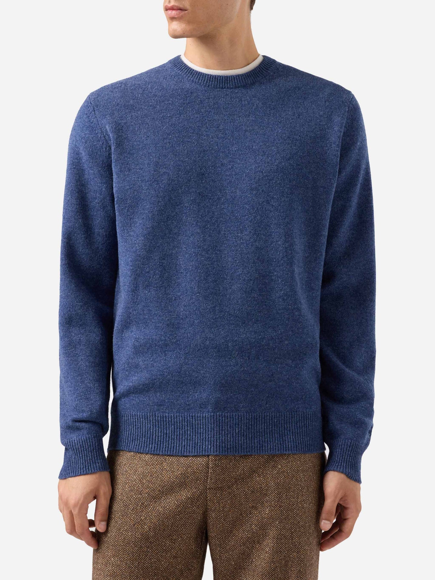 Maglione Regent in 100% LAMBSWOOL blu denim