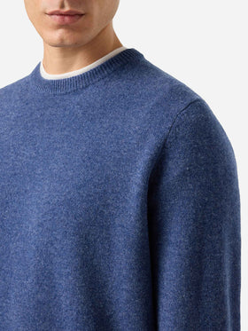 Maglione Regent in 100% LAMBSWOOL blu denim