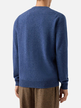 Maglione Regent in 100% LAMBSWOOL blu denim