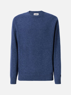 Maglione Regent in 100% LAMBSWOOL blu denim