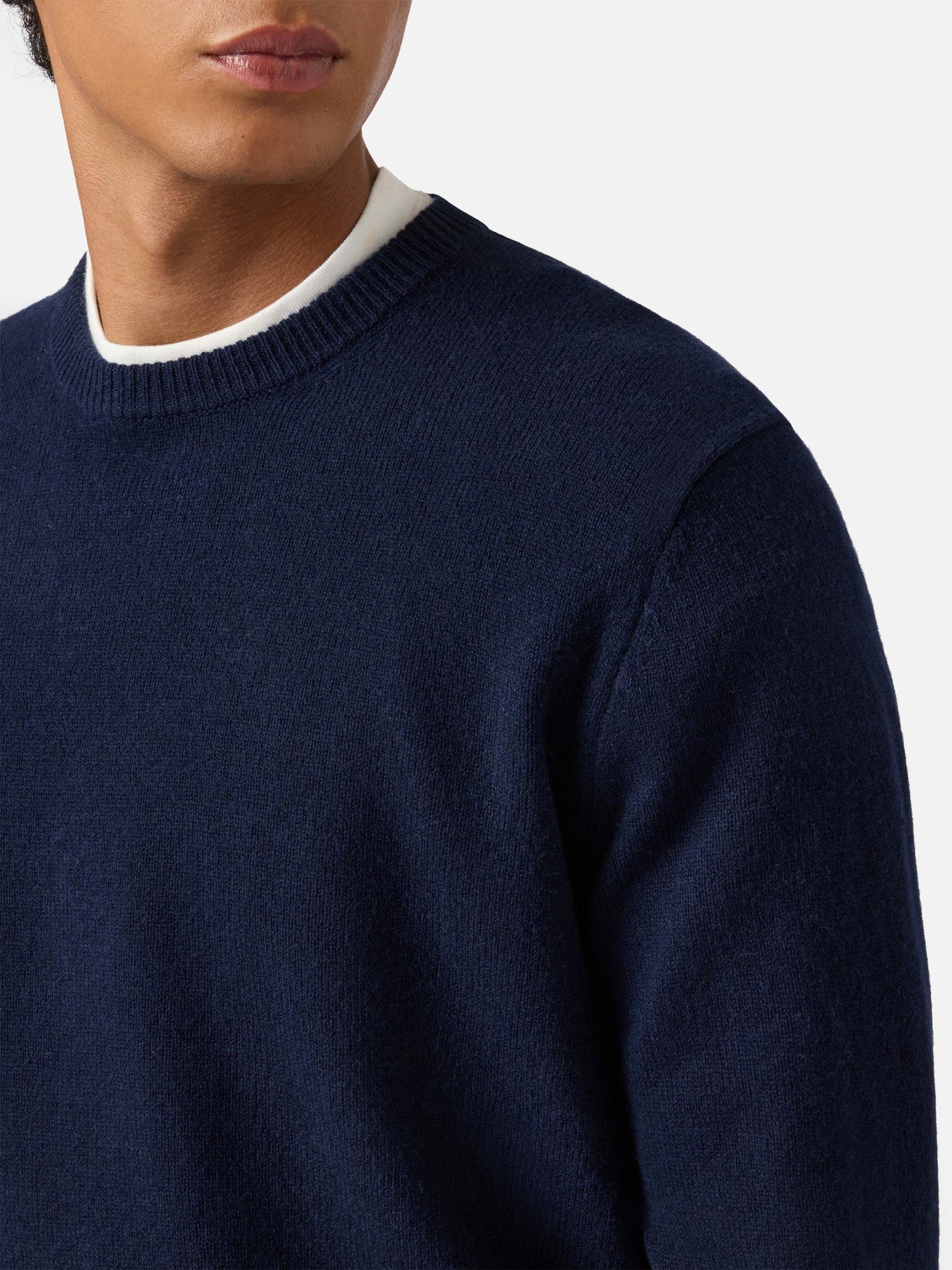 Maglione Regent in 100% LAMBSWOOL blu notte